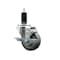 Service Caster 3.5'' SS Gray Poly Swivel 1-1/4'' Expanding Stem Caster with Brake SCC-SSEX20S3514-PPUB-TLB-114 - alternate 1